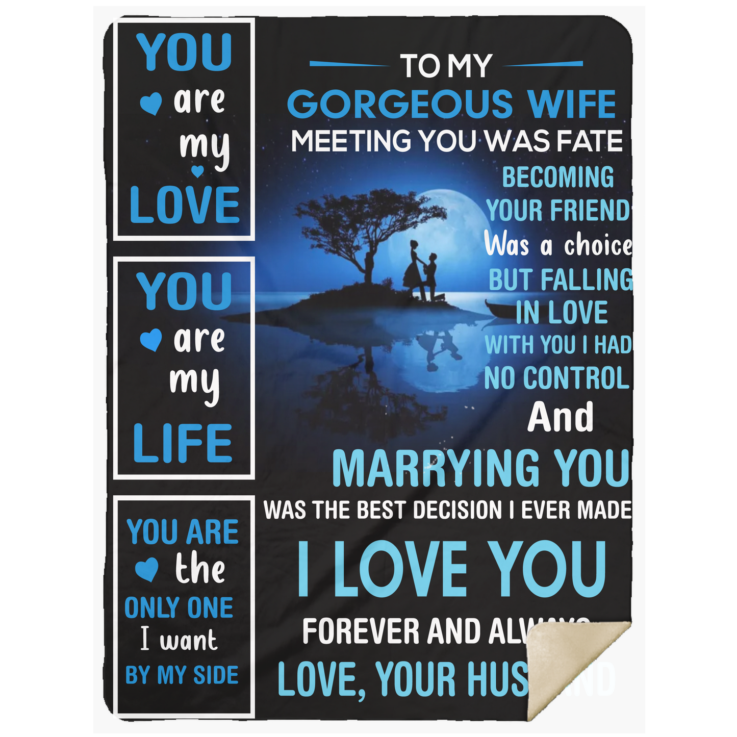 Gift For Wife | Best Decision| Fleece | Sherpa Blanket