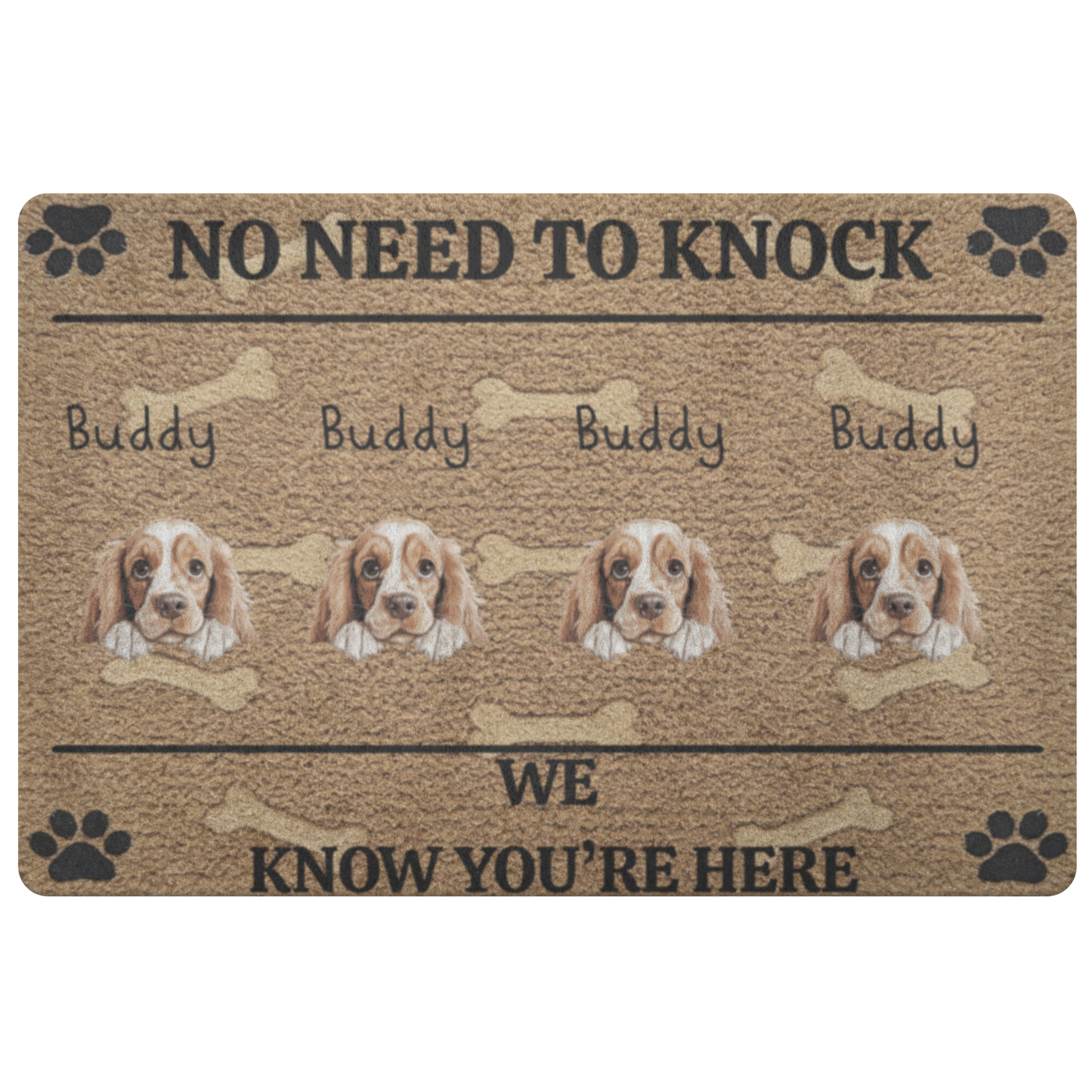 No Need To Knock, Our Security System Has Paws - Dog Personalized Custom Home Decor Decorative Mat - House Warming Gift For Pet Owners, Pet Lovers