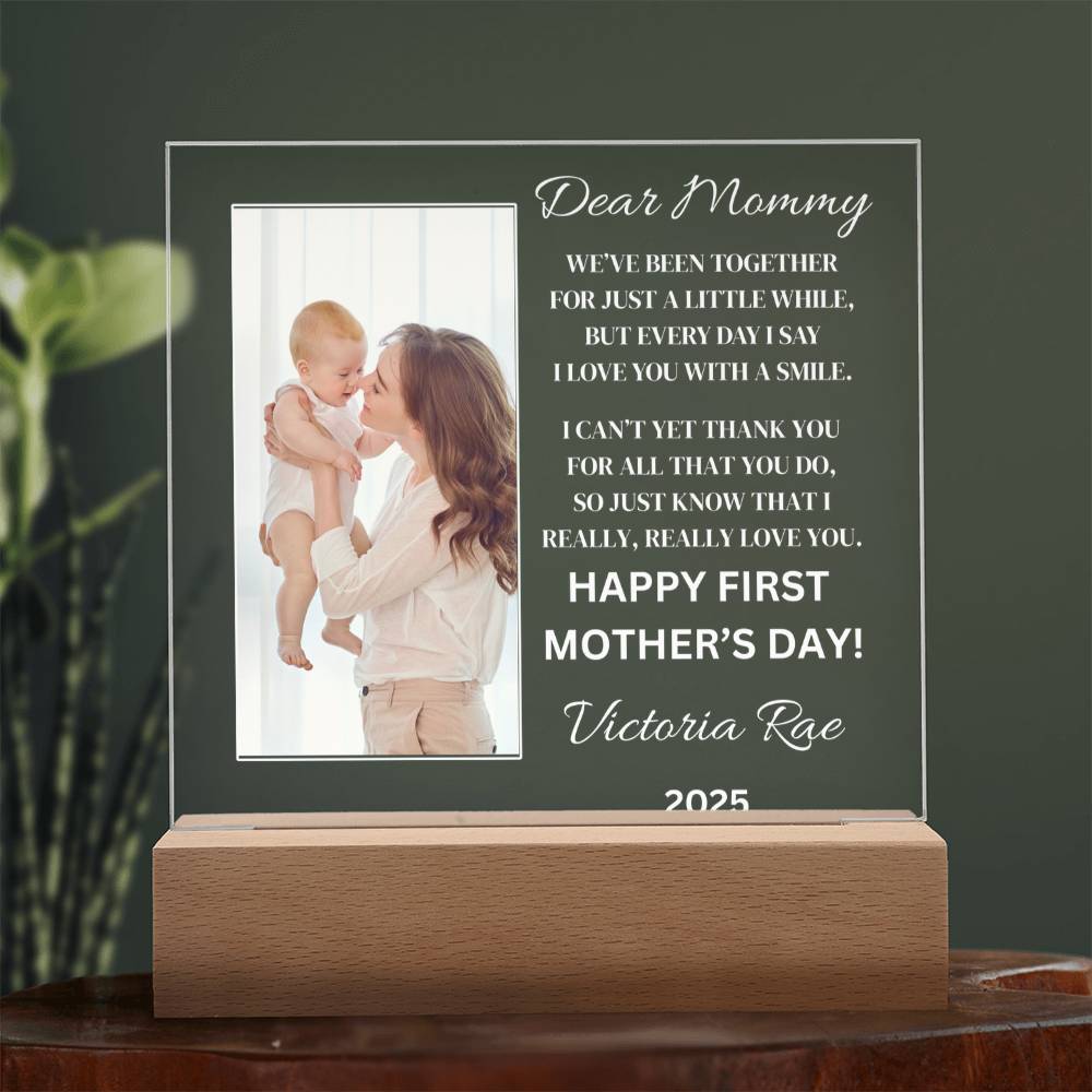 Dear Mommy Mother’s Day Plaque – A Personalized Keepsake She’ll Cherish Forever