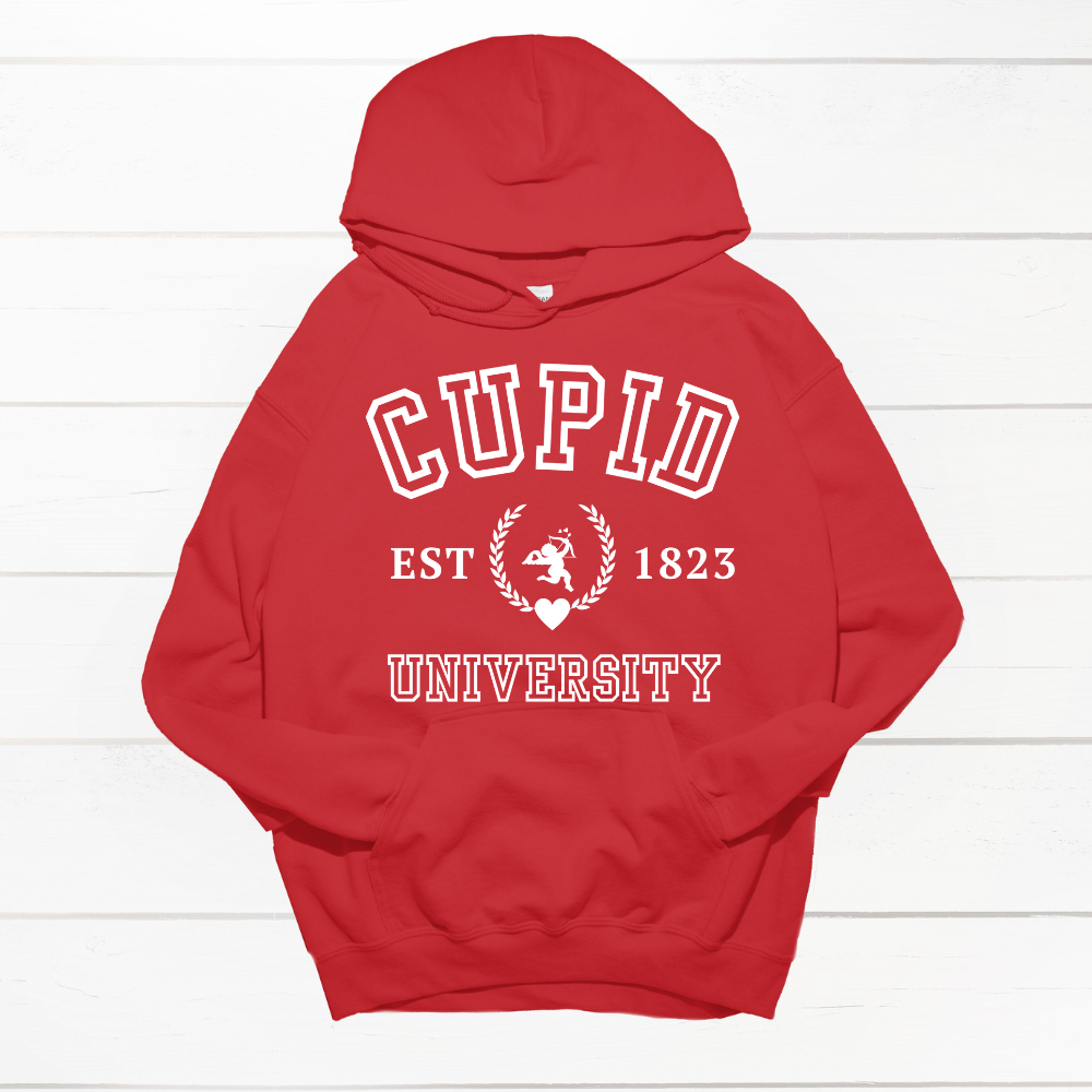 Cupid University Valentine's Day Tshirt | Love Crewneck Sweatshirt| Cupid Hoodie