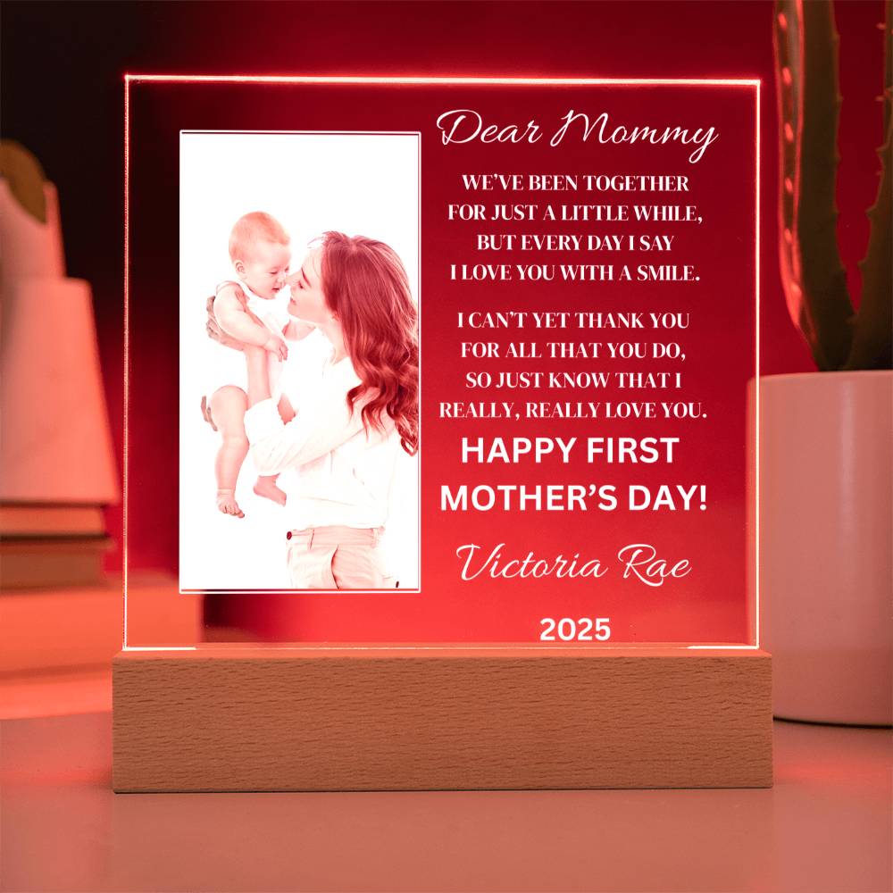 Dear Mommy Mother’s Day Plaque – A Personalized Keepsake She’ll Cherish Forever
