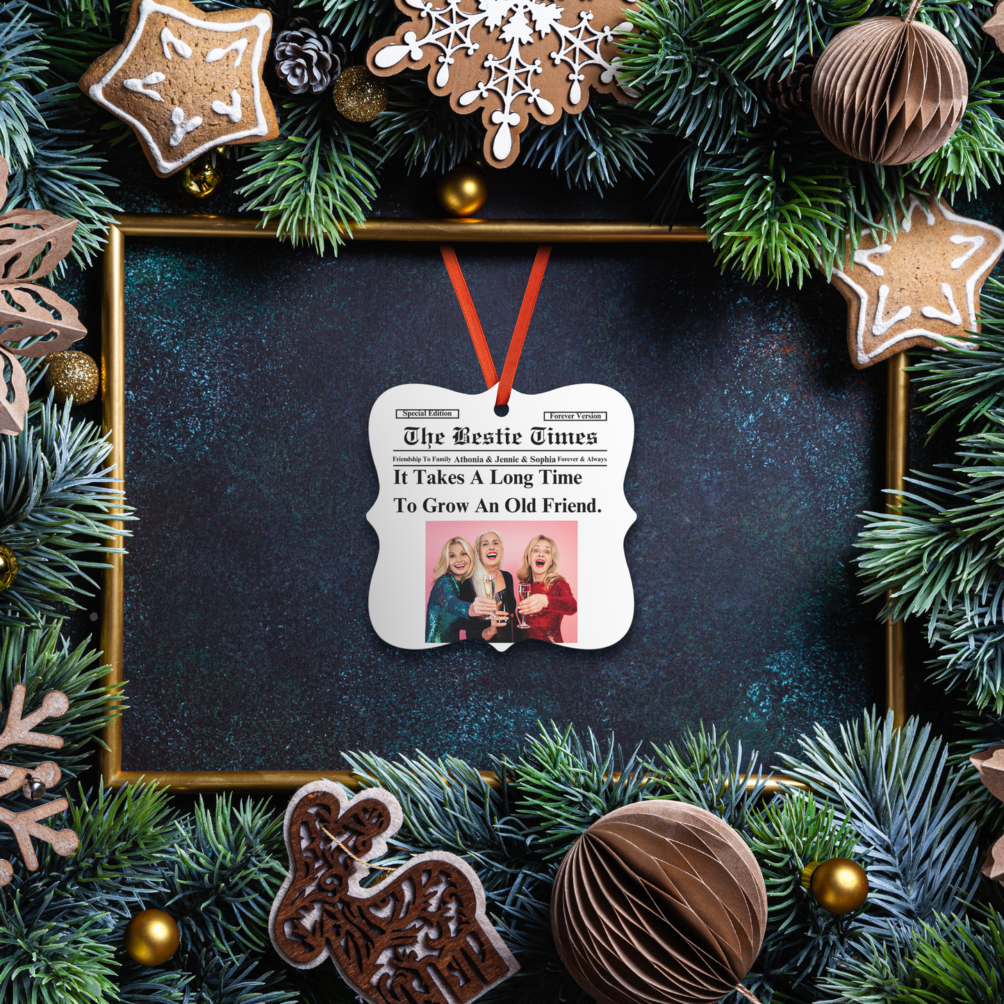 Bestie Times | Christmas Friendship Ornament