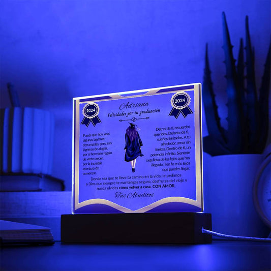 Placa Acrílica Brillante Personalizada para Graduación: El Recuerdo Inolvidable y Exclusivo