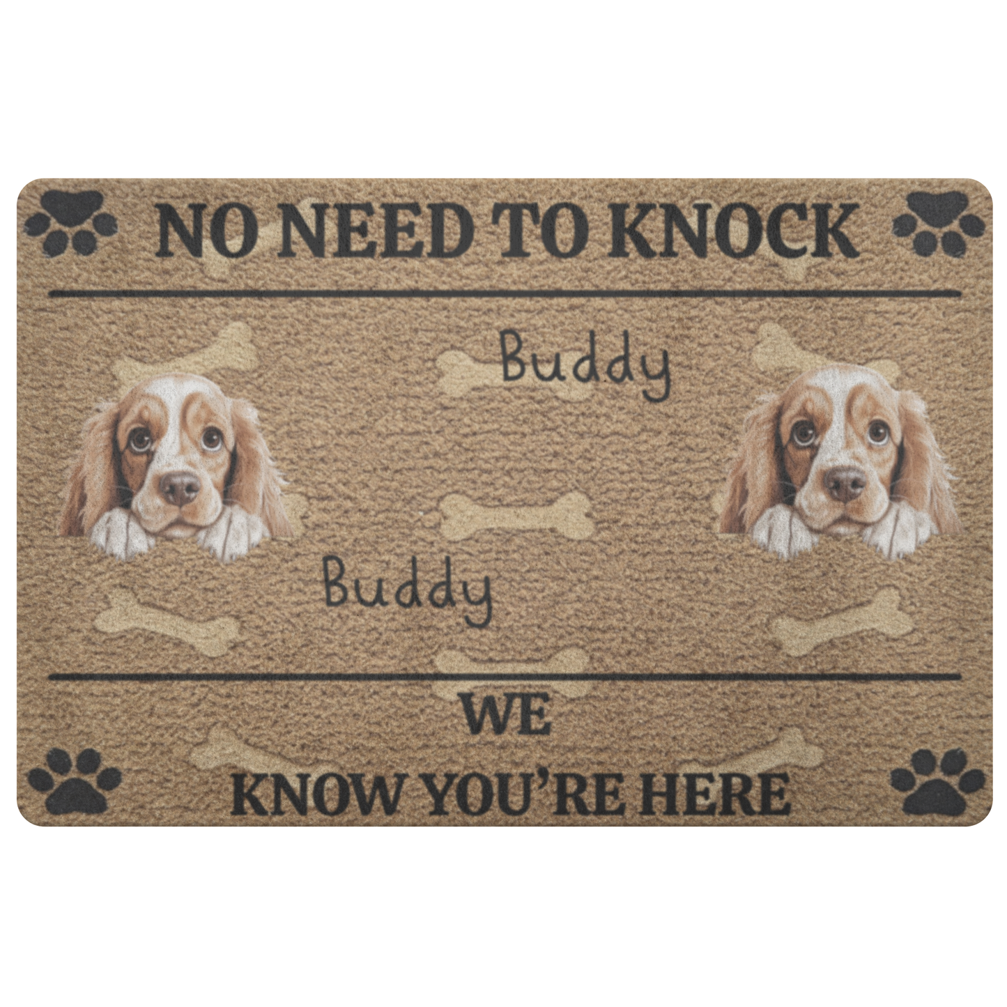 No Need To Knock, Our Security System Has Paws - Dog Personalized Custom Home Decor Decorative Mat - House Warming Gift For Pet Owners, Pet Lovers