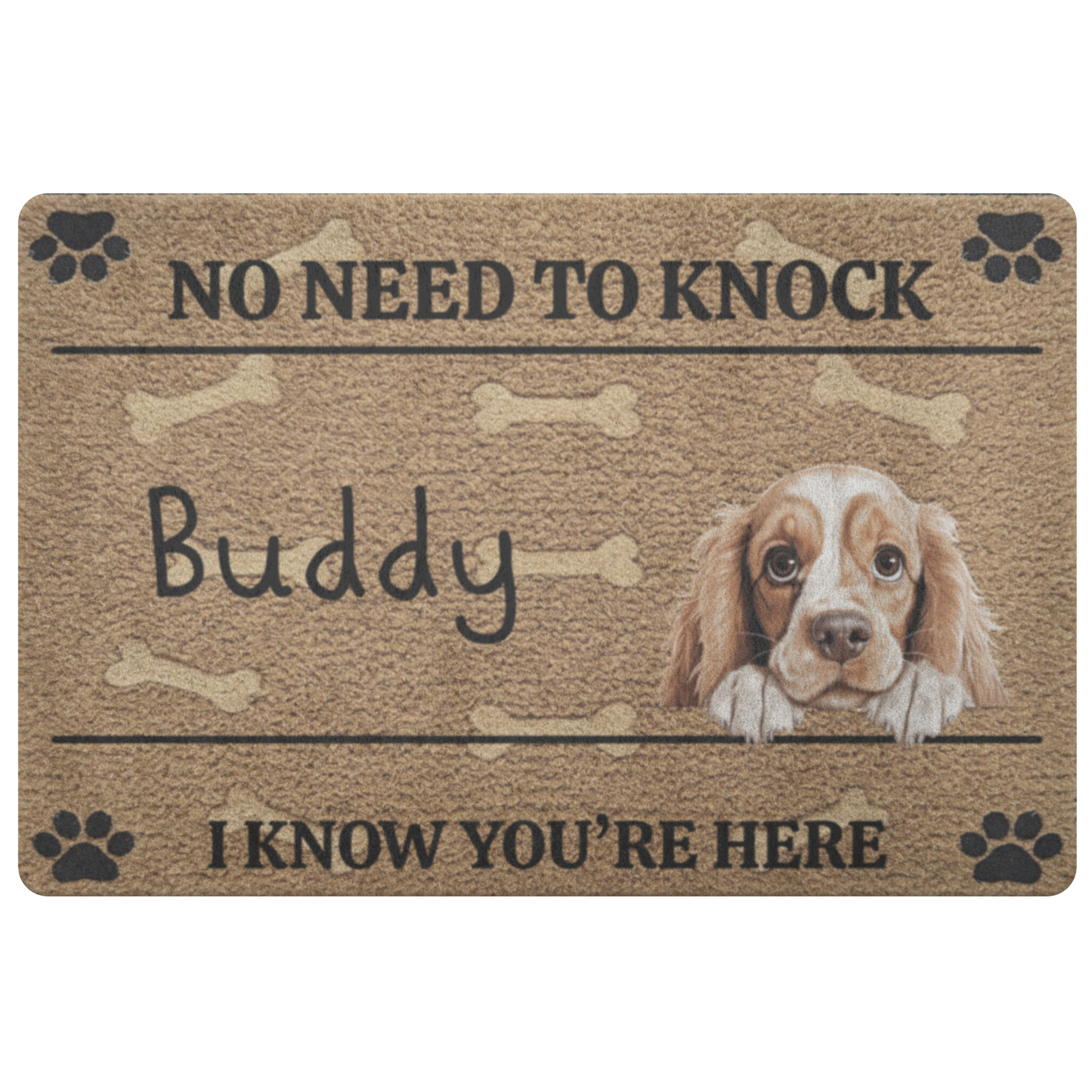 No Need To Knock, Our Security System Has Paws - Dog Personalized Custom Home Decor Decorative Mat - House Warming Gift For Pet Owners, Pet Lovers
