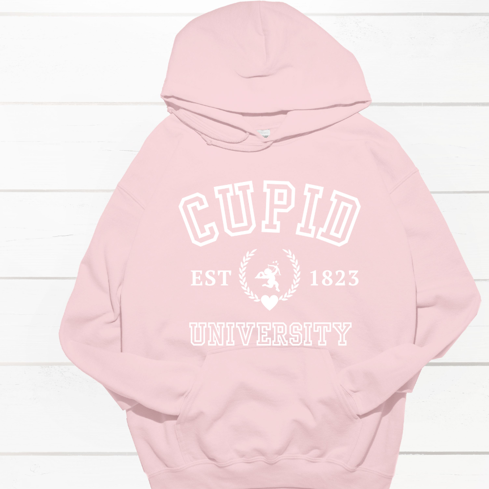 Cupid University Valentine's Day Tshirt | Love Crewneck Sweatshirt| Cupid Hoodie