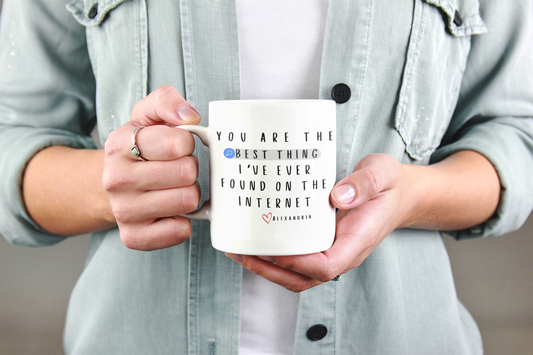 You Are The Best Thing I Ever Found On The Internet Mug, Boyfriend Valentines Day Gift for Him, Funny Gift for Him, Husband Anniversary Gift