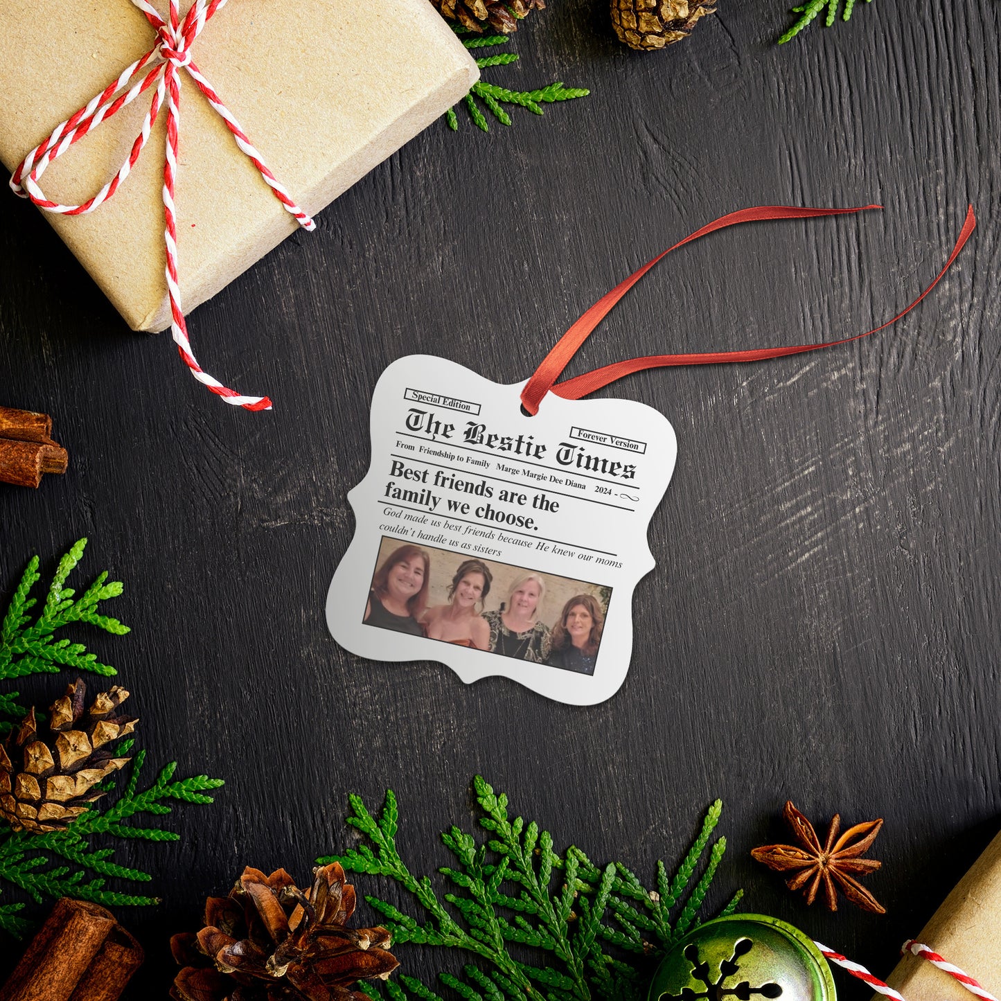 Bestie Times Christmas Ornament