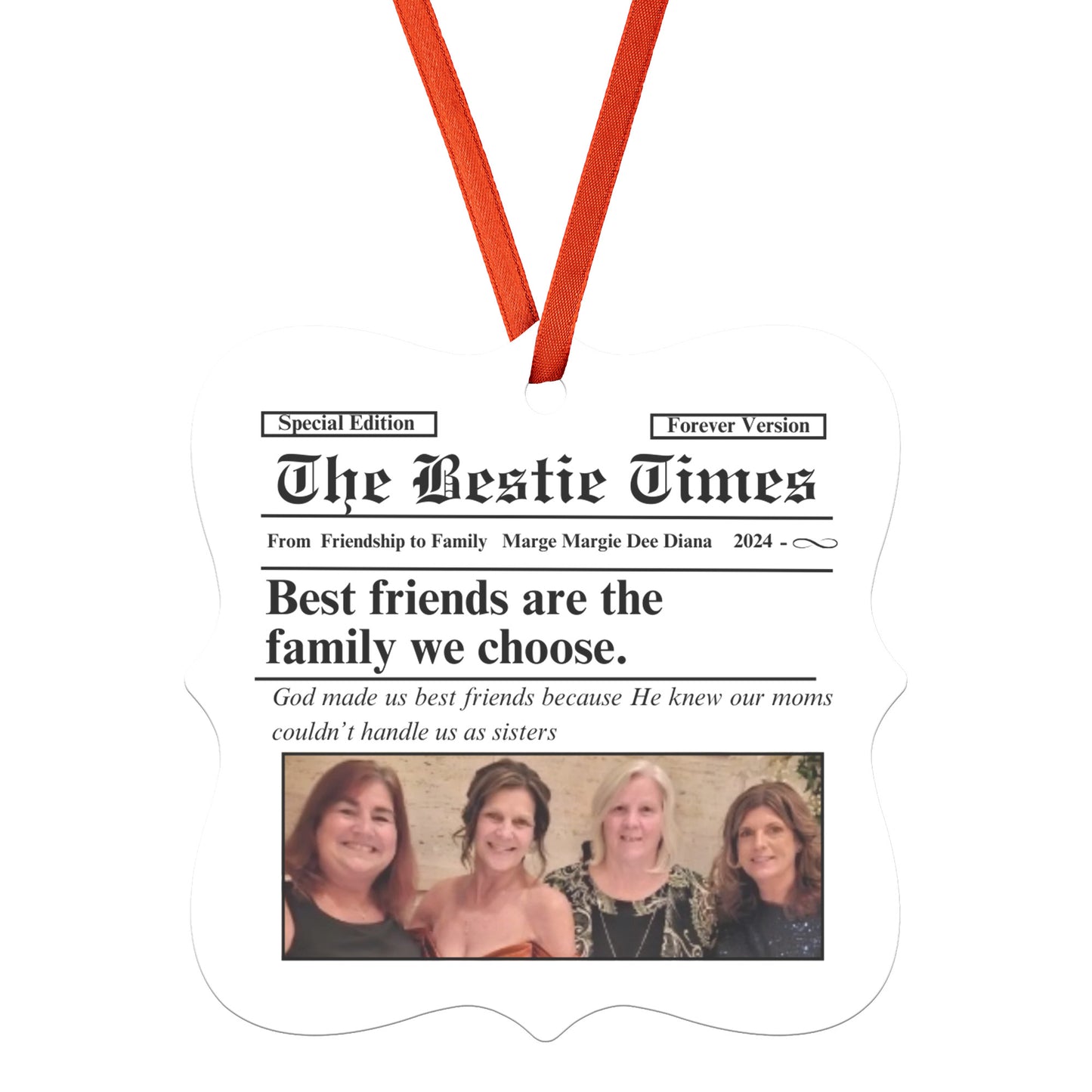Bestie Times Christmas Ornament