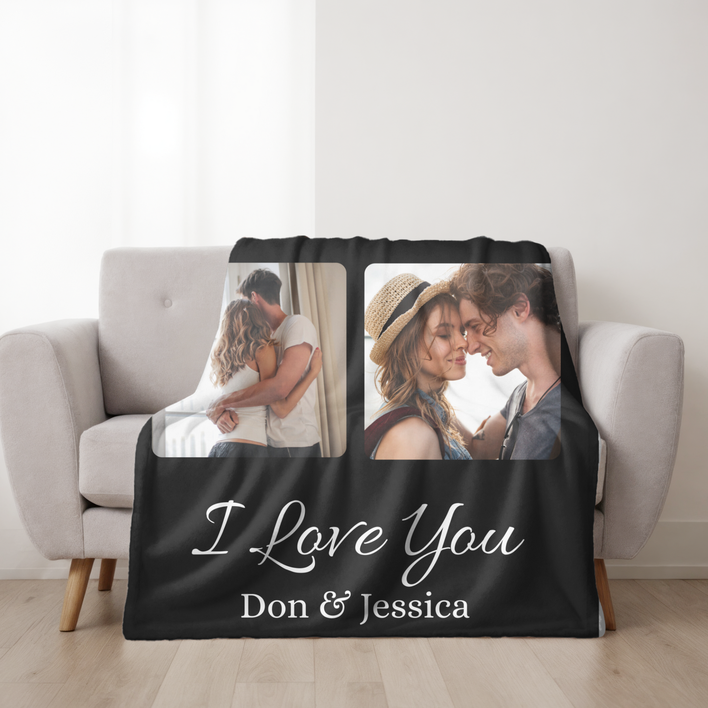 Personalized Couple Photo Blanket