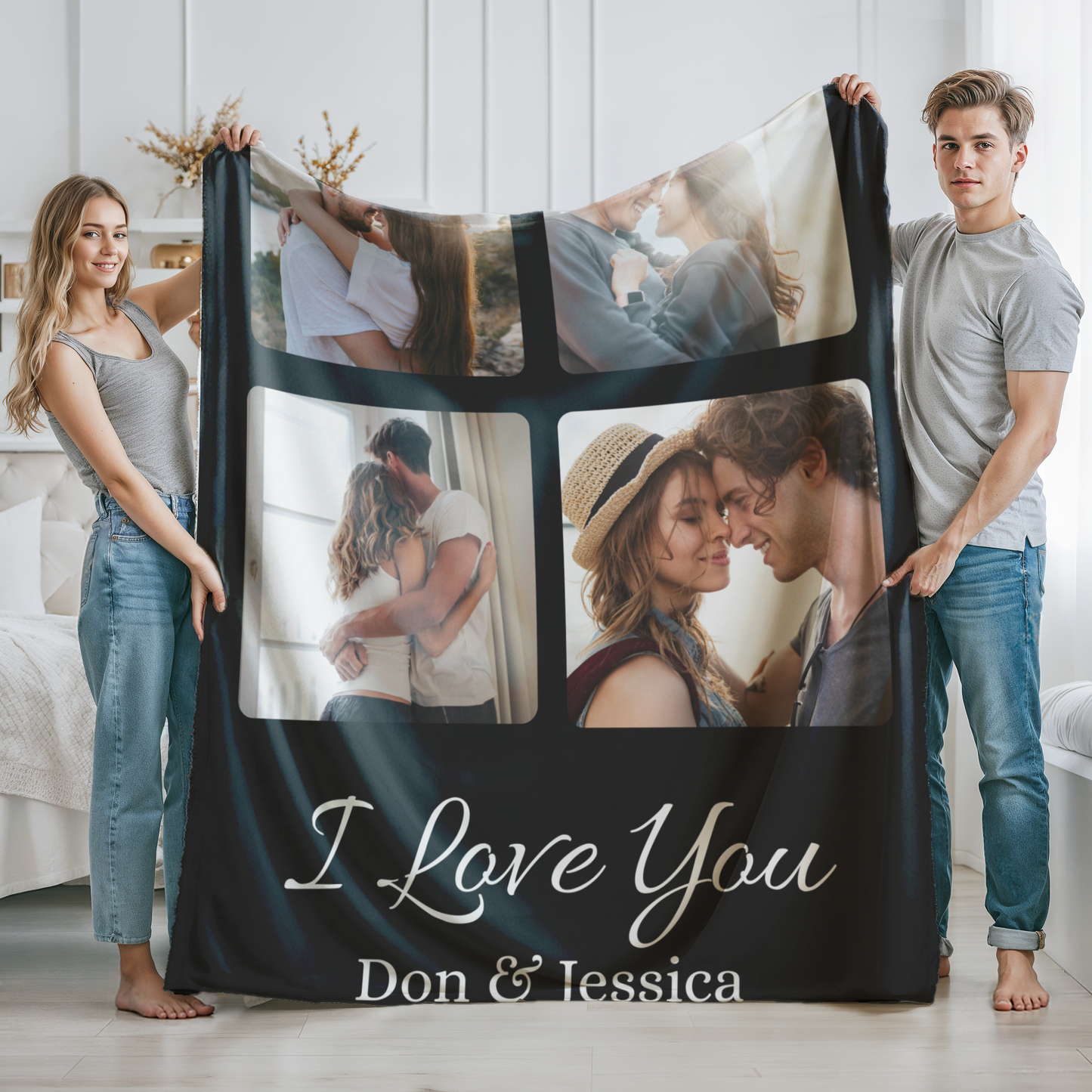 Personalized Couple Photo Blanket