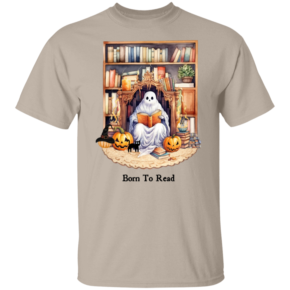 Born To Read Cute Ghost Sitting T-Shirt, Sweatshirt, Hoodie