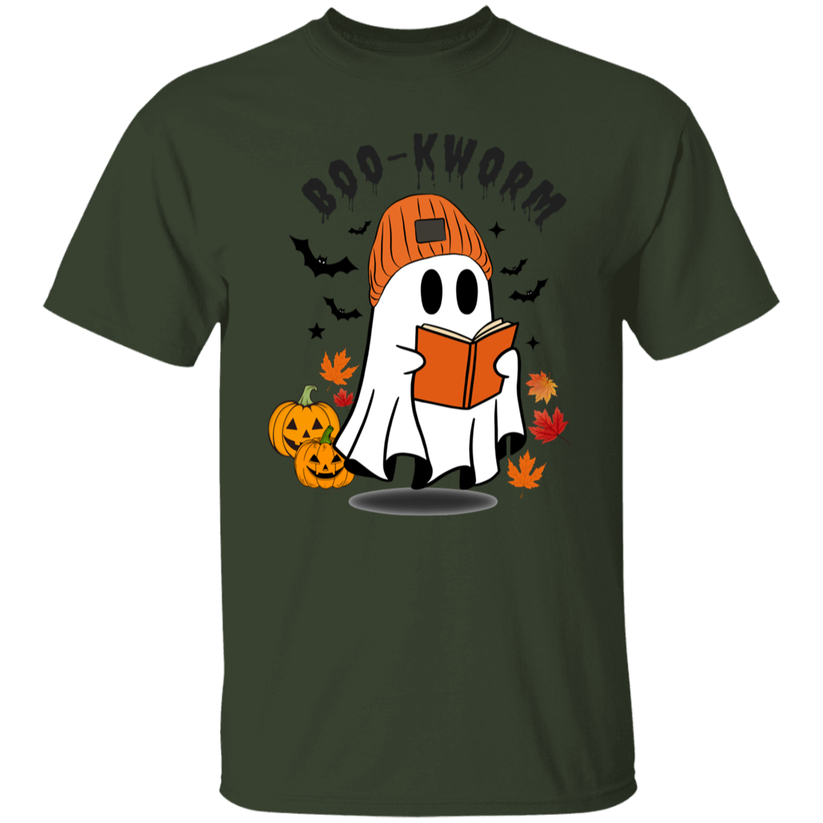 BOO-KWORM Cute Ghost T-Shirt, Sweatshirt, Hoodie