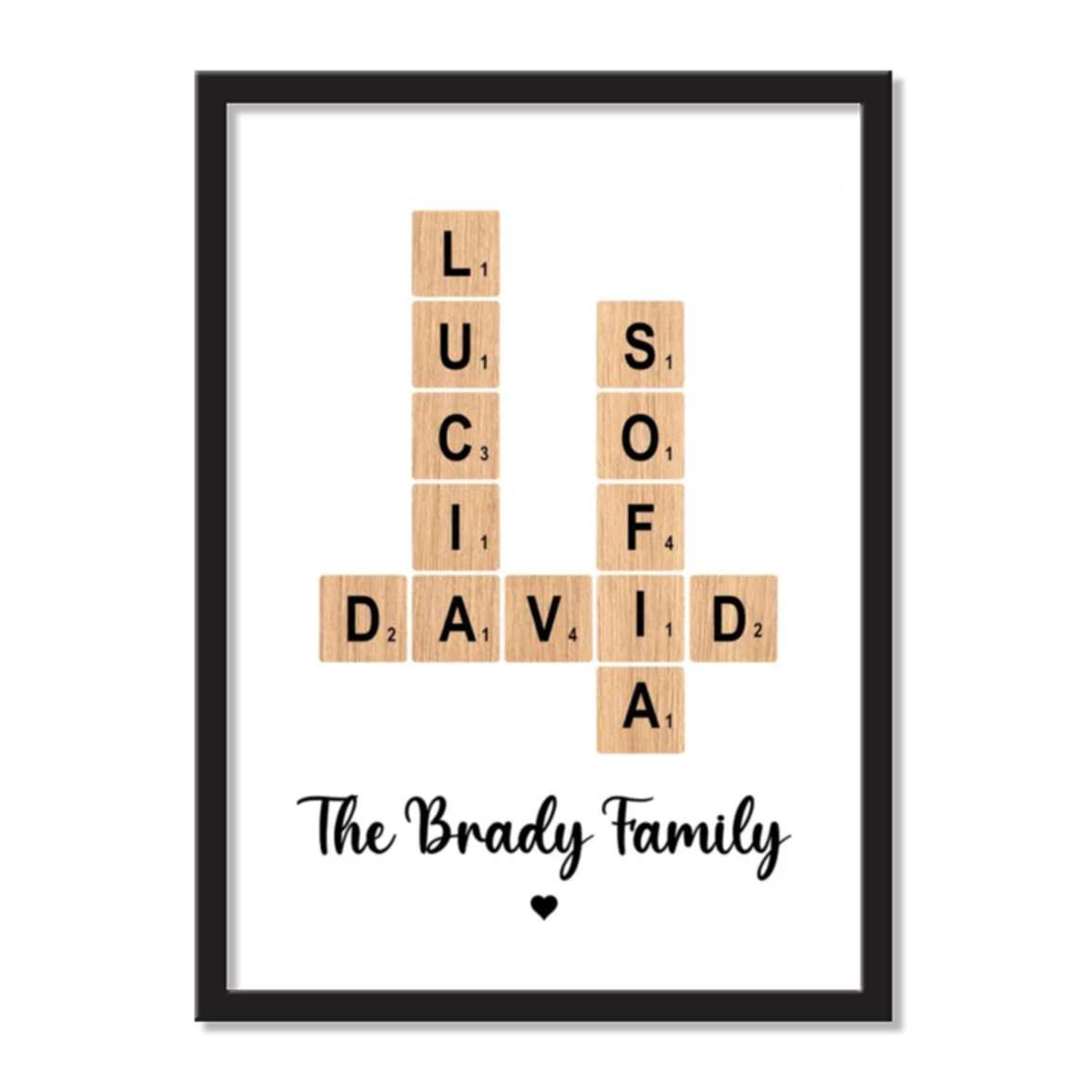 Crossword Family Gift Artwork