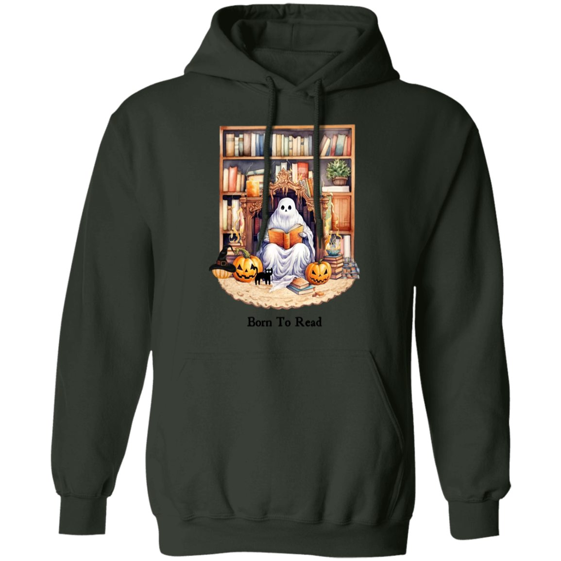 Born To Read Cute Ghost Sitting T-Shirt, Sweatshirt, Hoodie