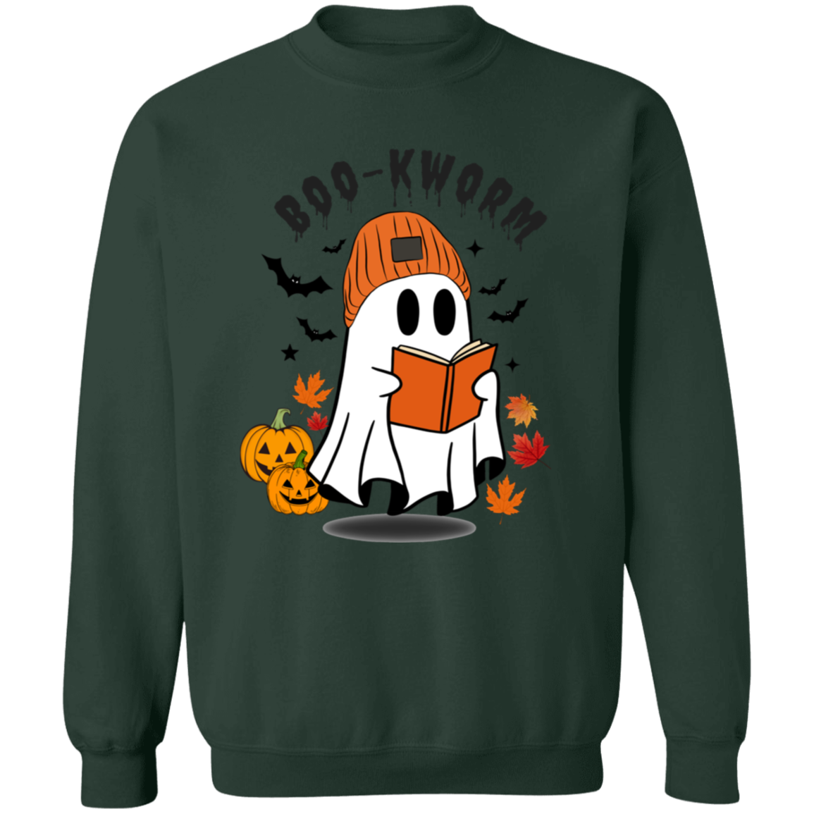 BOO-KWORM Cute Ghost T-Shirt, Sweatshirt, Hoodie