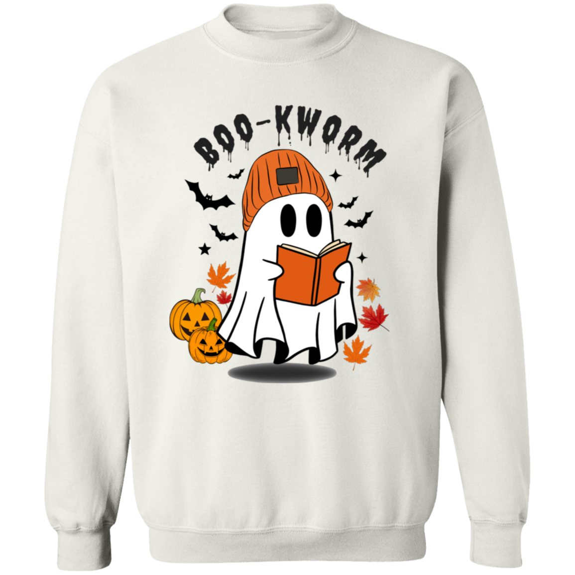 BOO-KWORM Cute Ghost T-Shirt, Sweatshirt, Hoodie