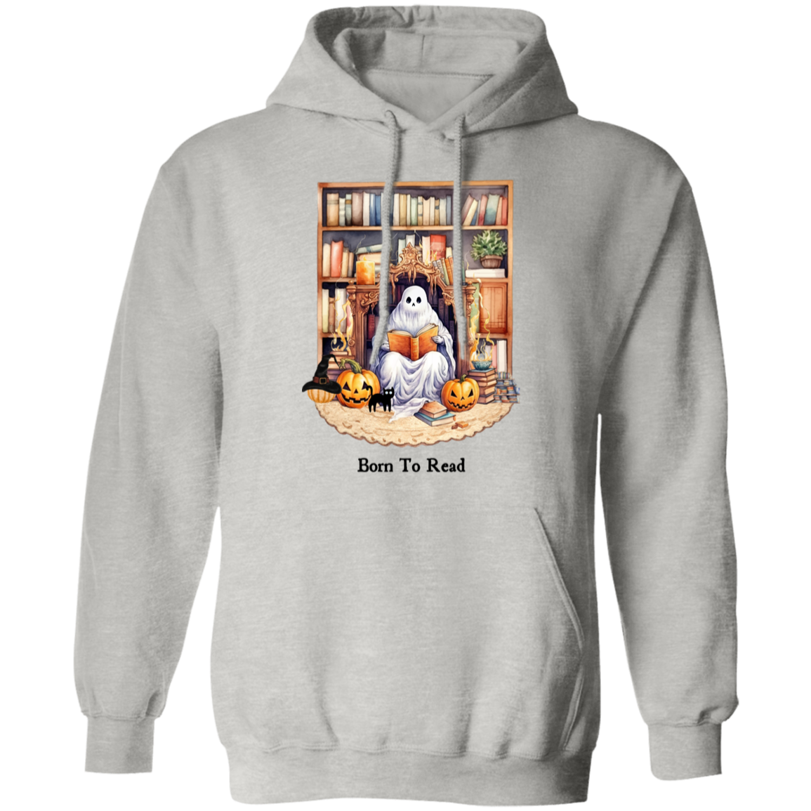 Born To Read Cute Ghost Sitting T-Shirt, Sweatshirt, Hoodie