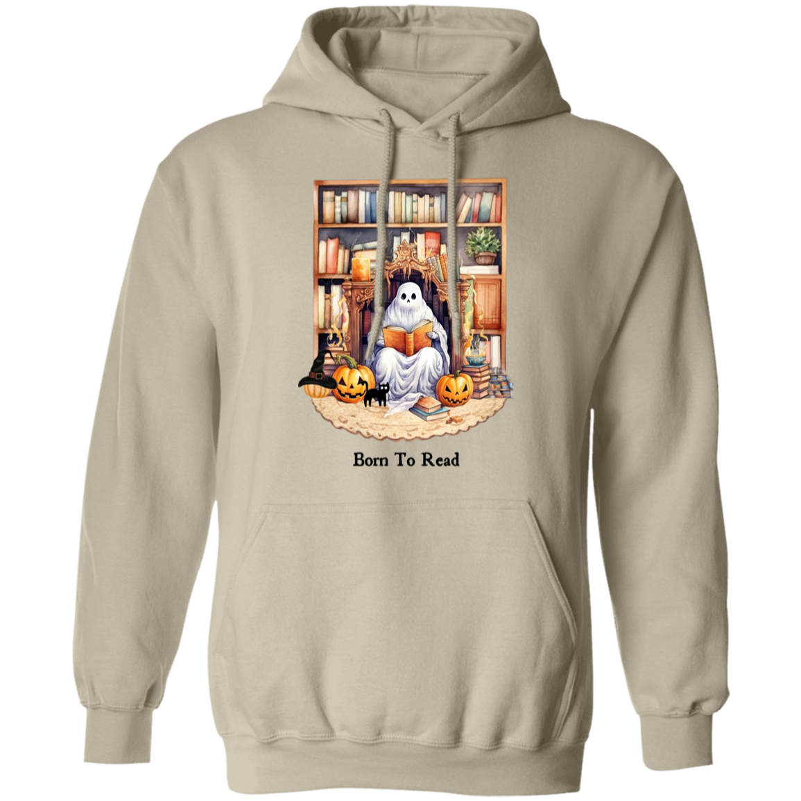 Born To Read Cute Ghost Sitting T-Shirt, Sweatshirt, Hoodie