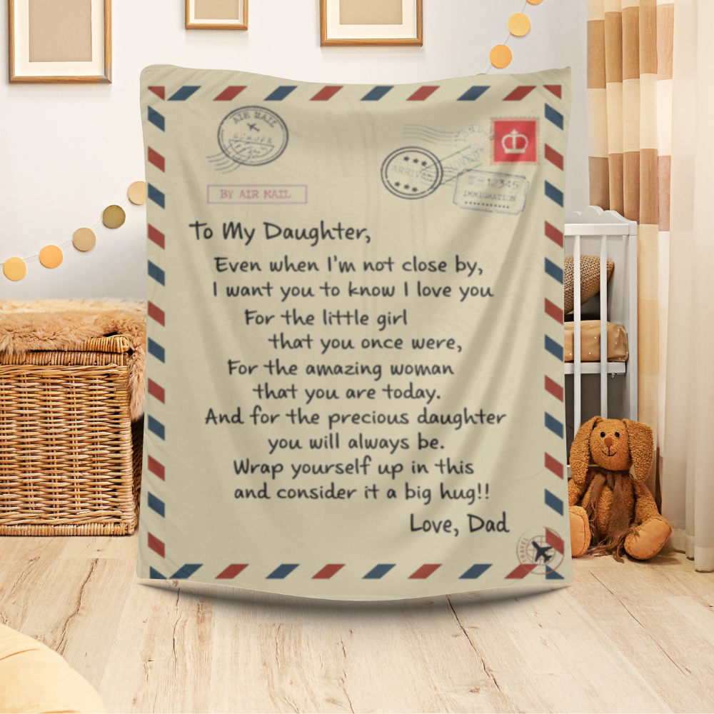 Letter Blanket Gift- Sweet Words To My Daughter