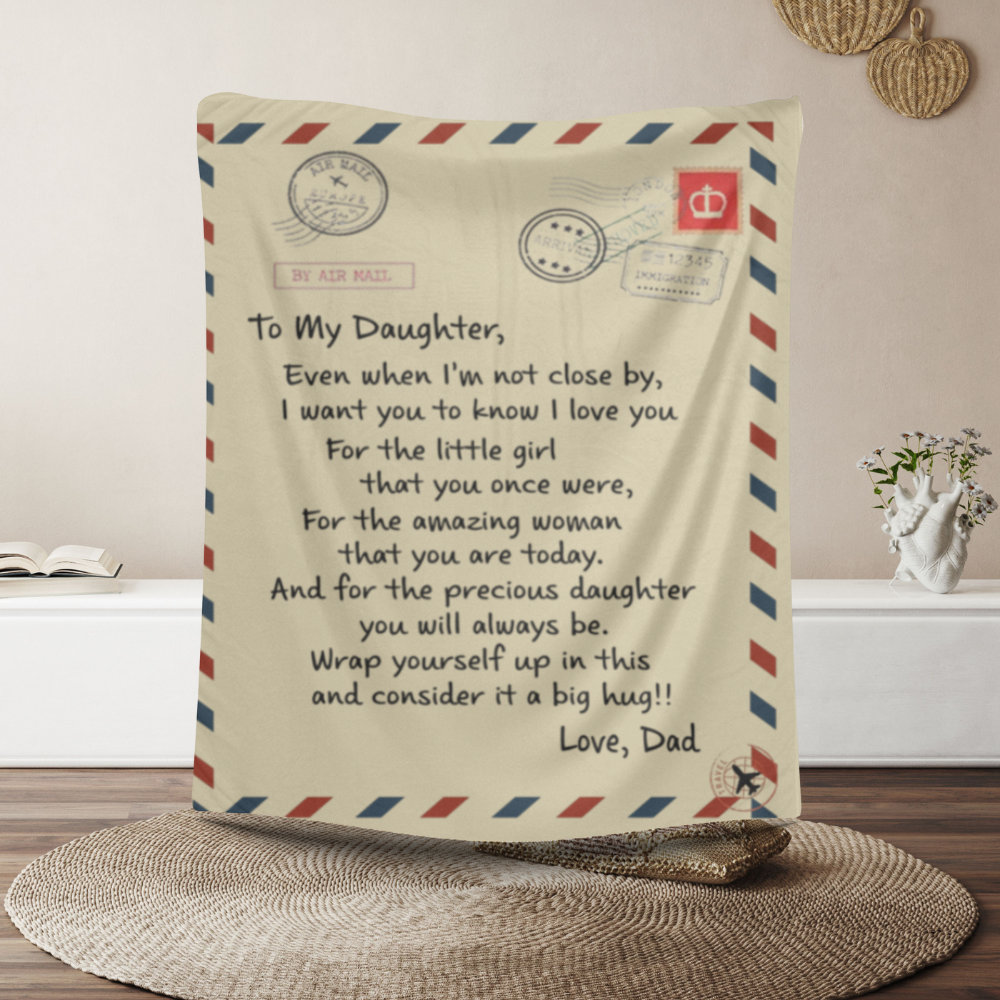 Letter Blanket Gift- Sweet Words To My Daughter