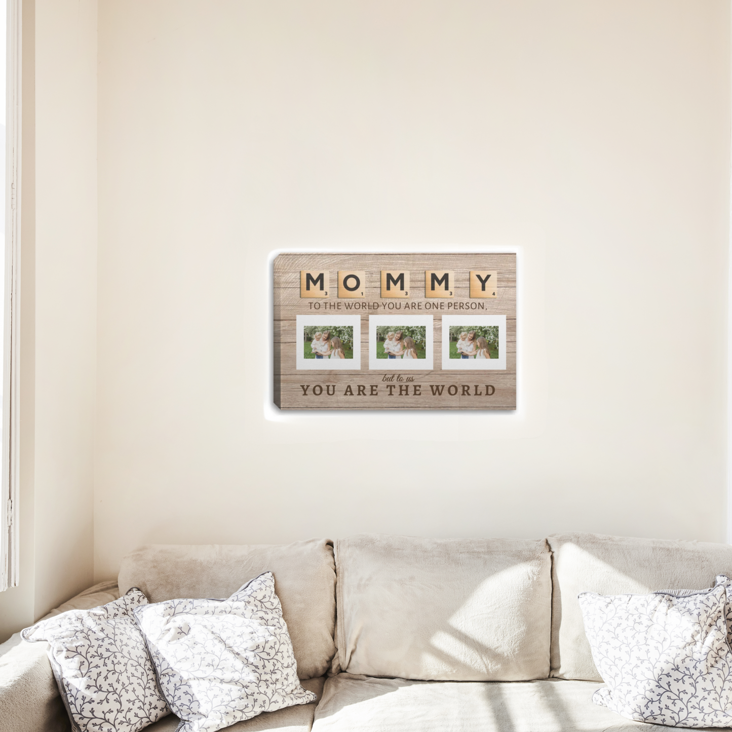 Personalized "Mommy To The World" Photo Canvas Print