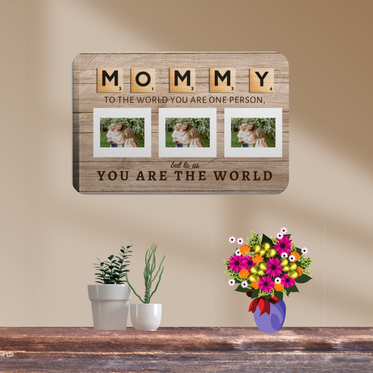 Personalized "Mommy To The World" Photo Canvas Print