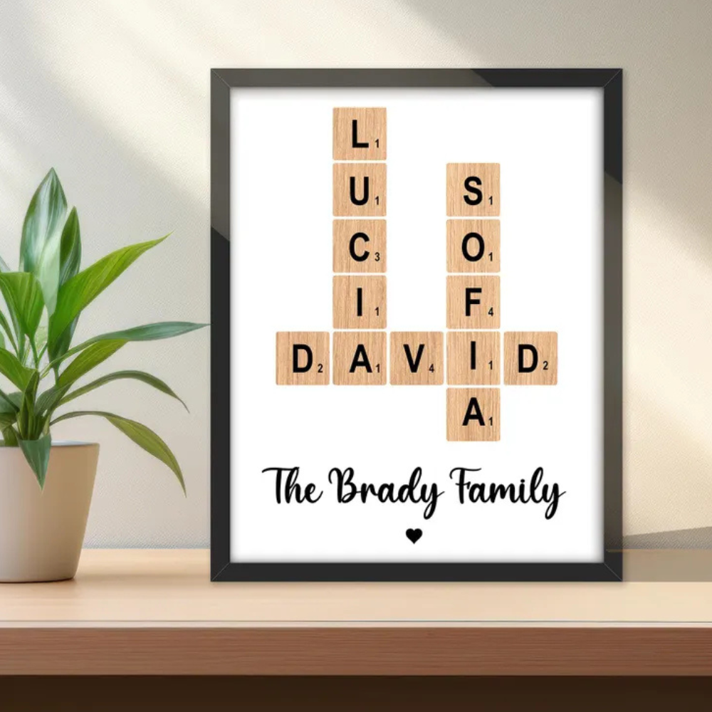 Crossword Family Gift Artwork