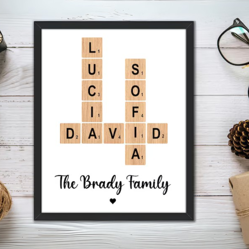 Crossword Family Gift Artwork