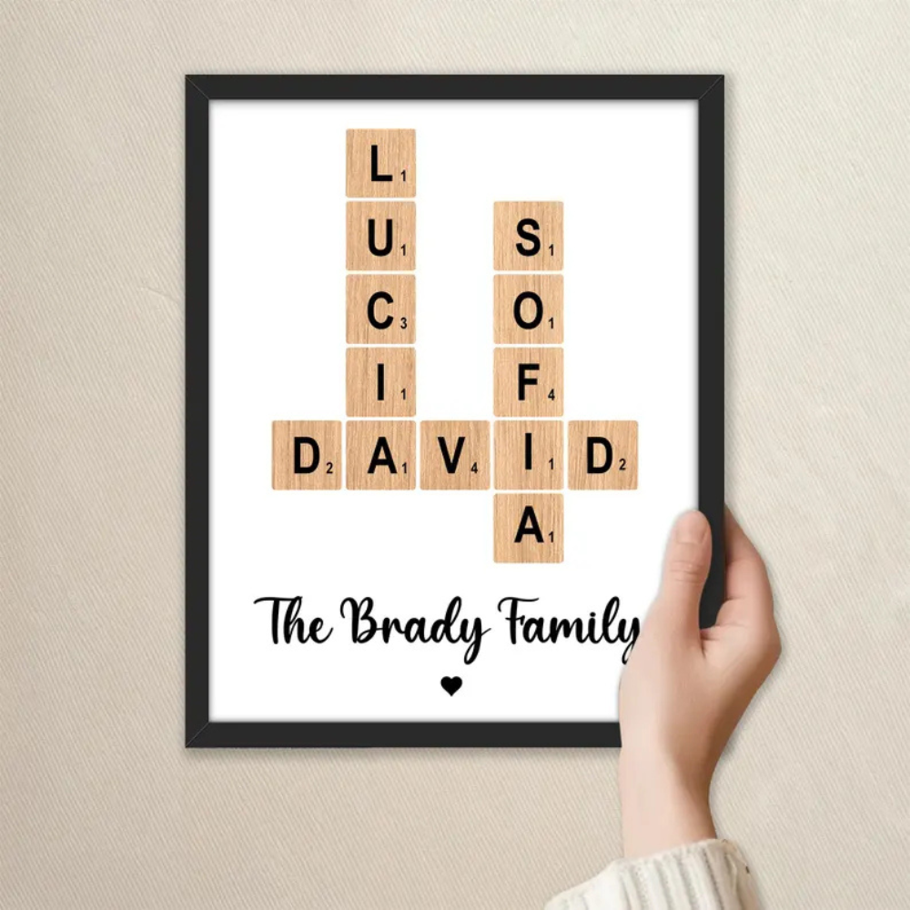 Crossword Family Gift Artwork