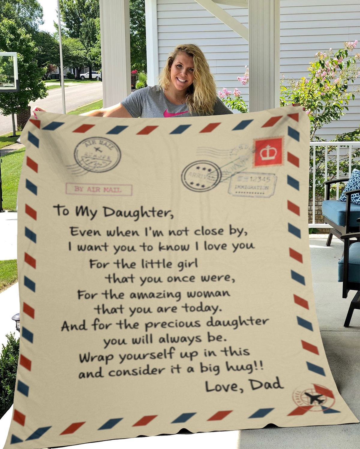 Letter Blanket Gift- Sweet Words To My Daughter