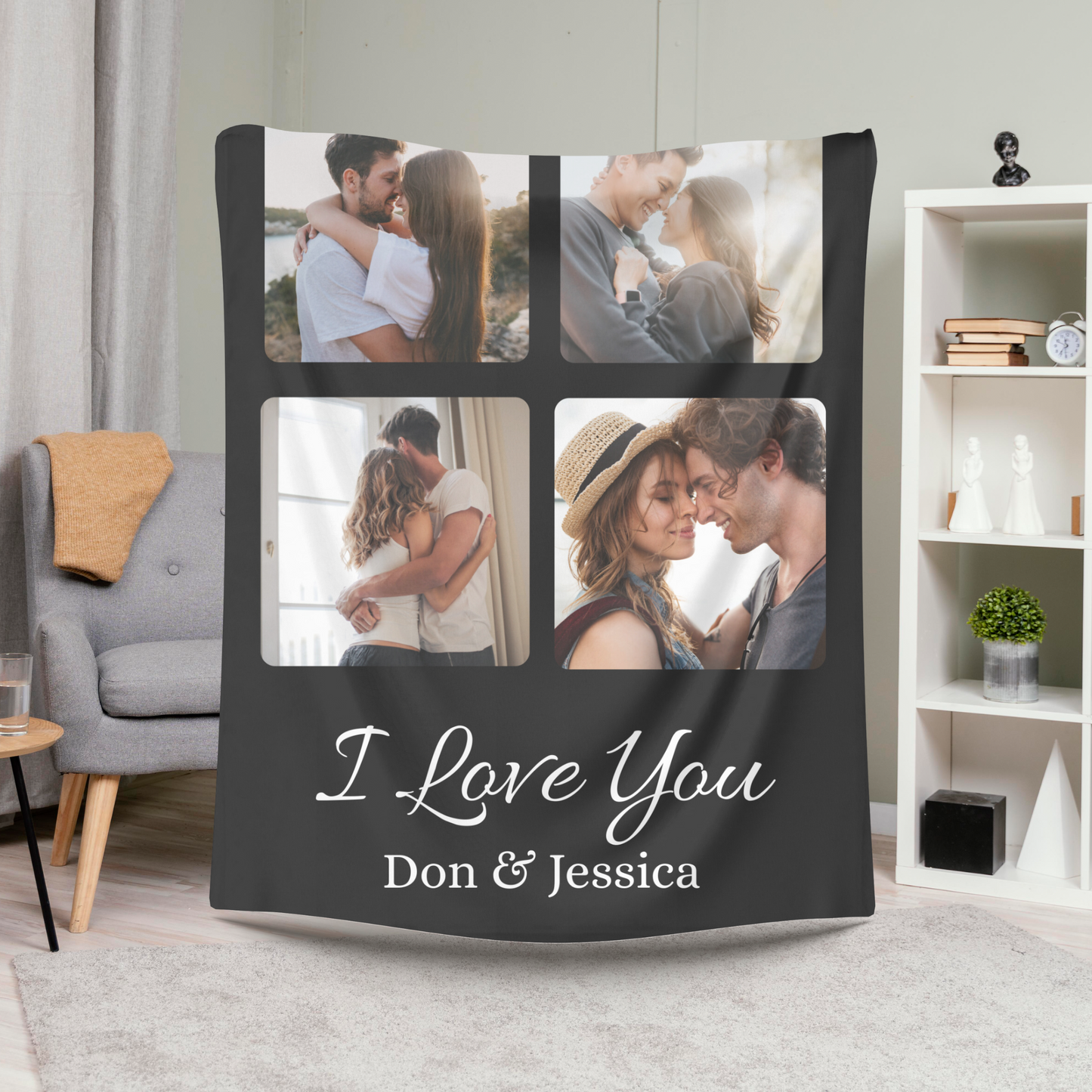 Personalized Couple Photo Blanket