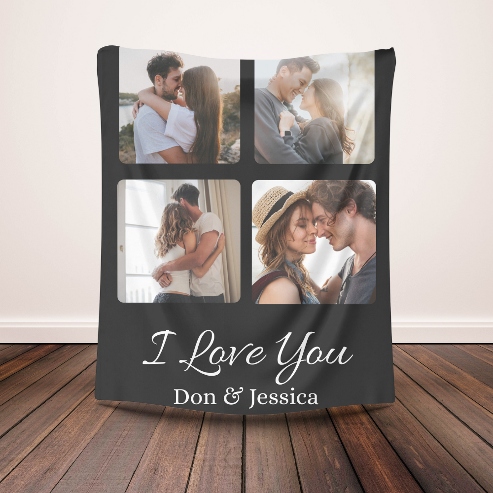 Personalized Couple Photo Blanket