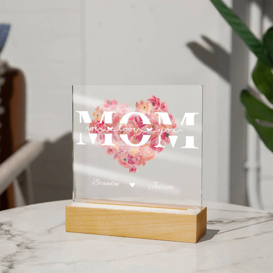 Mom Personalized Monogram Acrylic Plaque