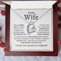 Wife- My Missing Piece Forever Love Necklace (Personalized)