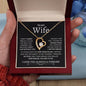To My Wife- Missing Piece Forever Love Necklace Blk Bkgrd White Text