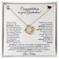 [Almost Sold Out] Graduation: Congratulations on Your Milestone Love Knot Necklace From Mom