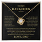 To My Daughter | Necklace with Love Knot