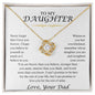 Beautiful Gift For Daughter From Dad - "Never Forget That I Love You" Necklace