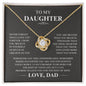 To My Daughter | Necklace with Love Knot