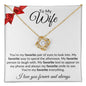 TO MY WIFE | YOU'RE MY FAVORITE  LOVE KNOT NECKLACE