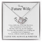 To My Future Wife | I Love You, Always & Forever - Love Knot Necklace