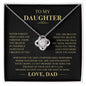To My Daughter | Necklace with Love Knot