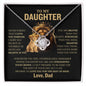 To My Daughter- I love You Forever -Love Knot Necklace