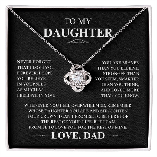 To My Daughter | Necklace with Love Knot