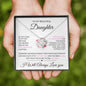 To My Beautiful Daughter - "Always in My Heart" Love Knot Necklace