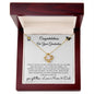 Graduation: Congratulations You Got this from Mom & Dad Love Knot Necklace