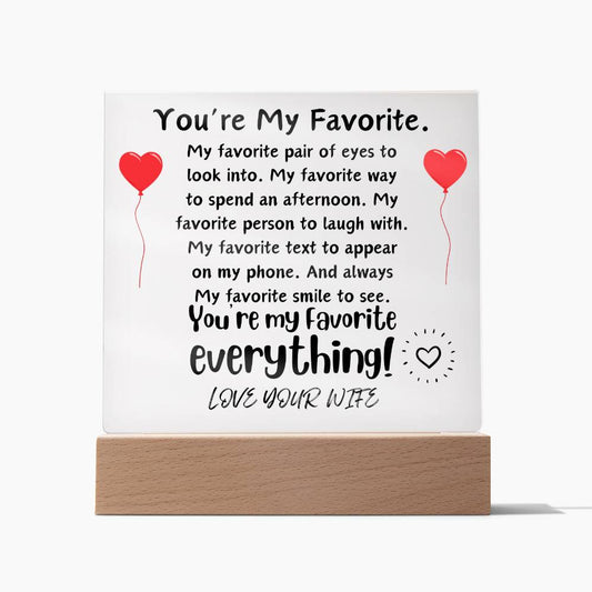 To Husband | You're My Favorite | From Wife