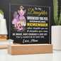 Gift for Daughter: Express A Mother's Endless Love for Her Daughter With A Premium Acrylic Keepsake With Built-in LED Lights