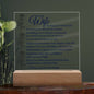 To My Wife...Meeting You Acrylic Plaque W/LED